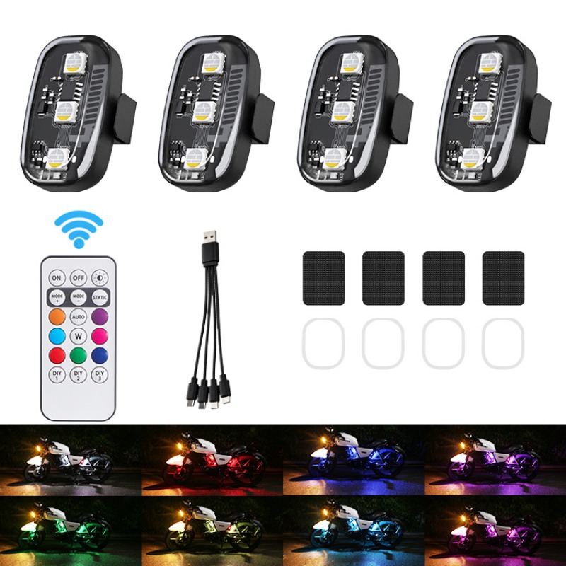 Drone Strobe Light - Luzes Estroboscópicas RGB LED para Moto