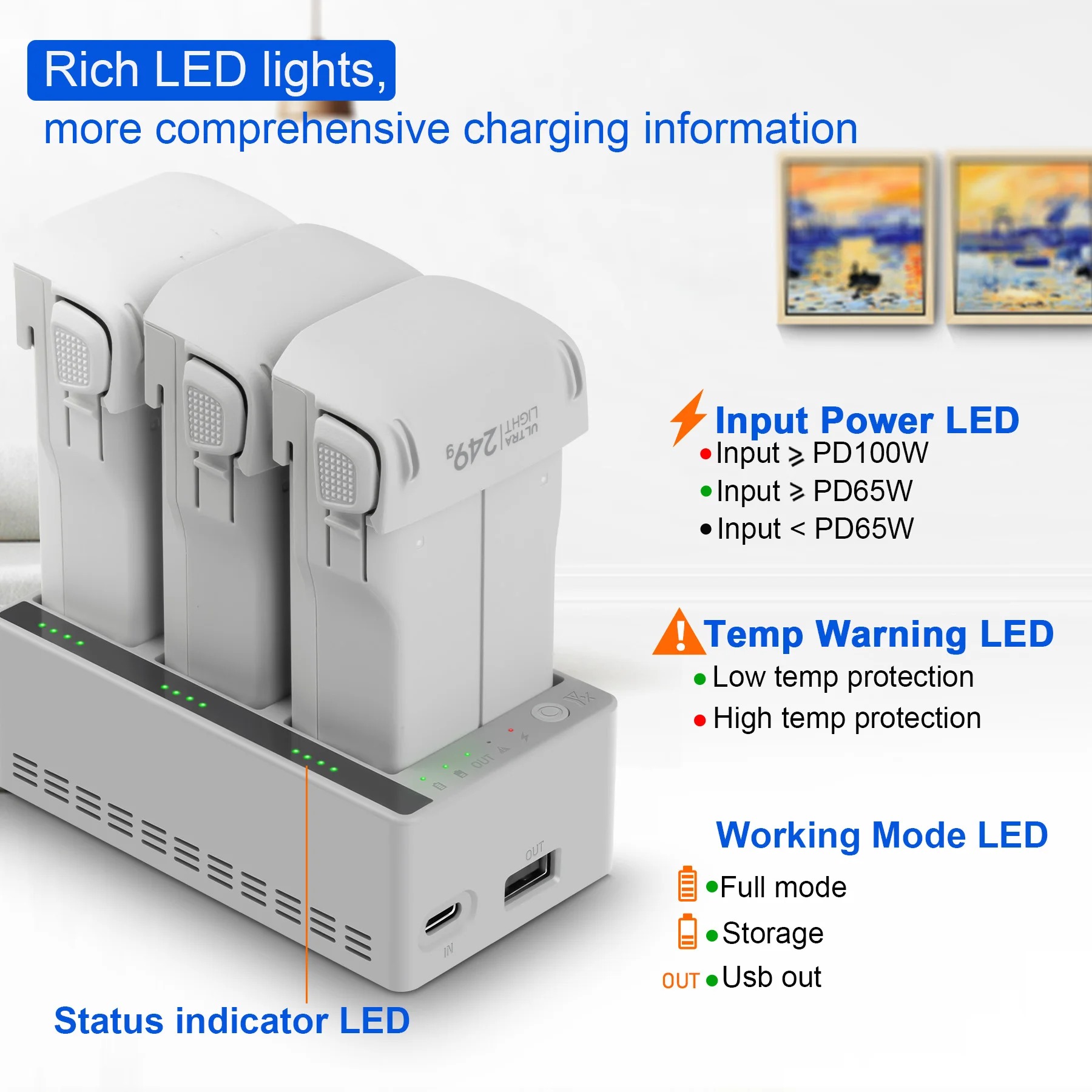 Carregador Inteligente de Três - Drone Power Bank avaliação e preço