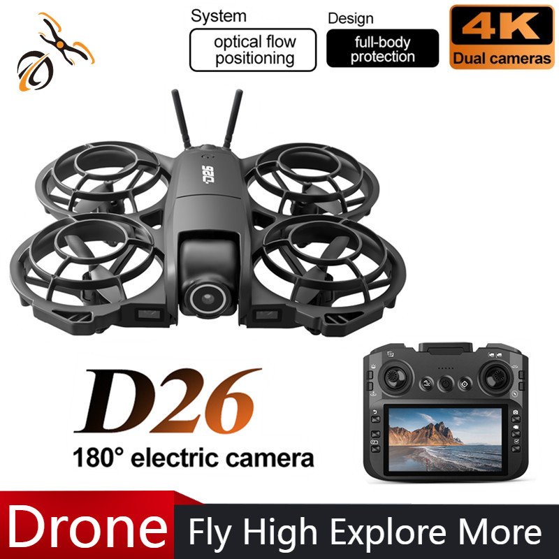 Drone D26 4K Aéreo HD 180 °    - Drone Controller Screen avaliação e preço